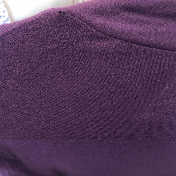 Green Envelope Drape Collar Open Purple Cardigan - Picture 5 of 5